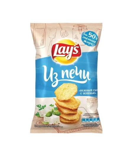 Чипсы LAYS "Из печи" нежный сыр с зеленью 81 г