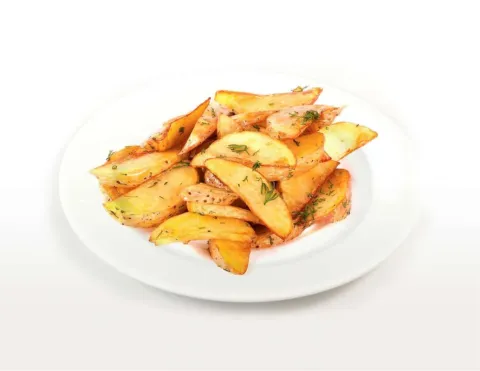 Картофельные дольки с чесноком и зеленью 150 гр