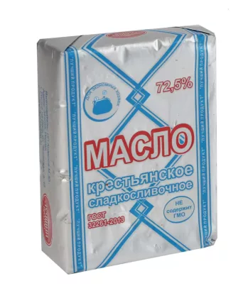 Масло сливочное ЛУЧШИЙ ПРОДУКТ "Крестьянское" 180 г 72,5%