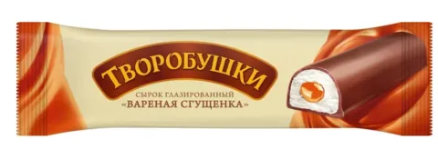 Сырок творожный ТВОРОБУШКИ "Вареная сгущенка" глазированный 40 г 20%