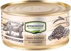 Каша АГРОКОМПЛЕКС ячневая с свининой 325 г