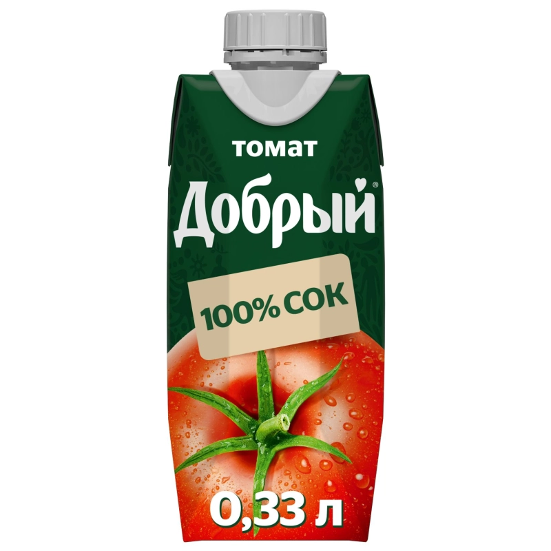 Сок ДОБРЫЙ томатный с сахаром и солью 330 мл