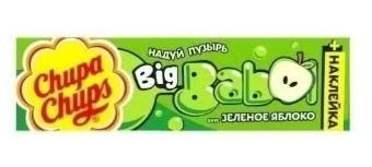 Жевательная резинка CHUPA CHUPS "Big Babol" зеленое яблоко 21 г