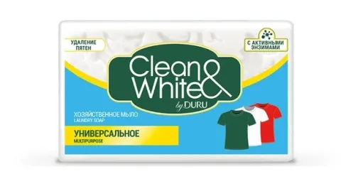 Мыло хозяйственное DURU "Clean & White" универсальное 120 г