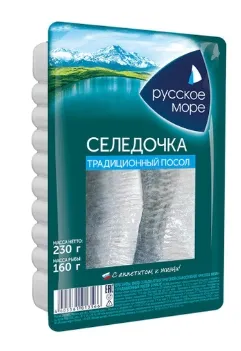 Сельдь РУССКОЕ МОРЕ "Традиционный посол" филе в масле 230 г