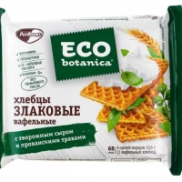 Вафли ECO-BOTANICA "Вафельные хлебцы злаковые с творожным сыром и прованскими травами" 75 г