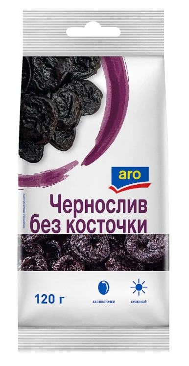 ЧЕРНОСЛИВ ARO СУШЕНЫЙ БЕЗ КОСТОЧКИ 120 г