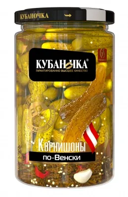 Корнишоны КУБАНОЧКА "По-Венски" 360 г