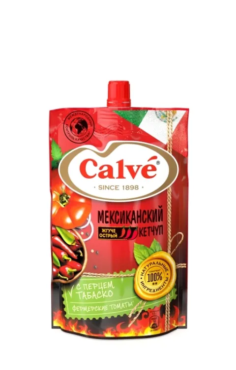 Кетчуп CALVE Жгучий мексиканский 350 г Кетчуп CALVE Жгучий мексиканский 350 г