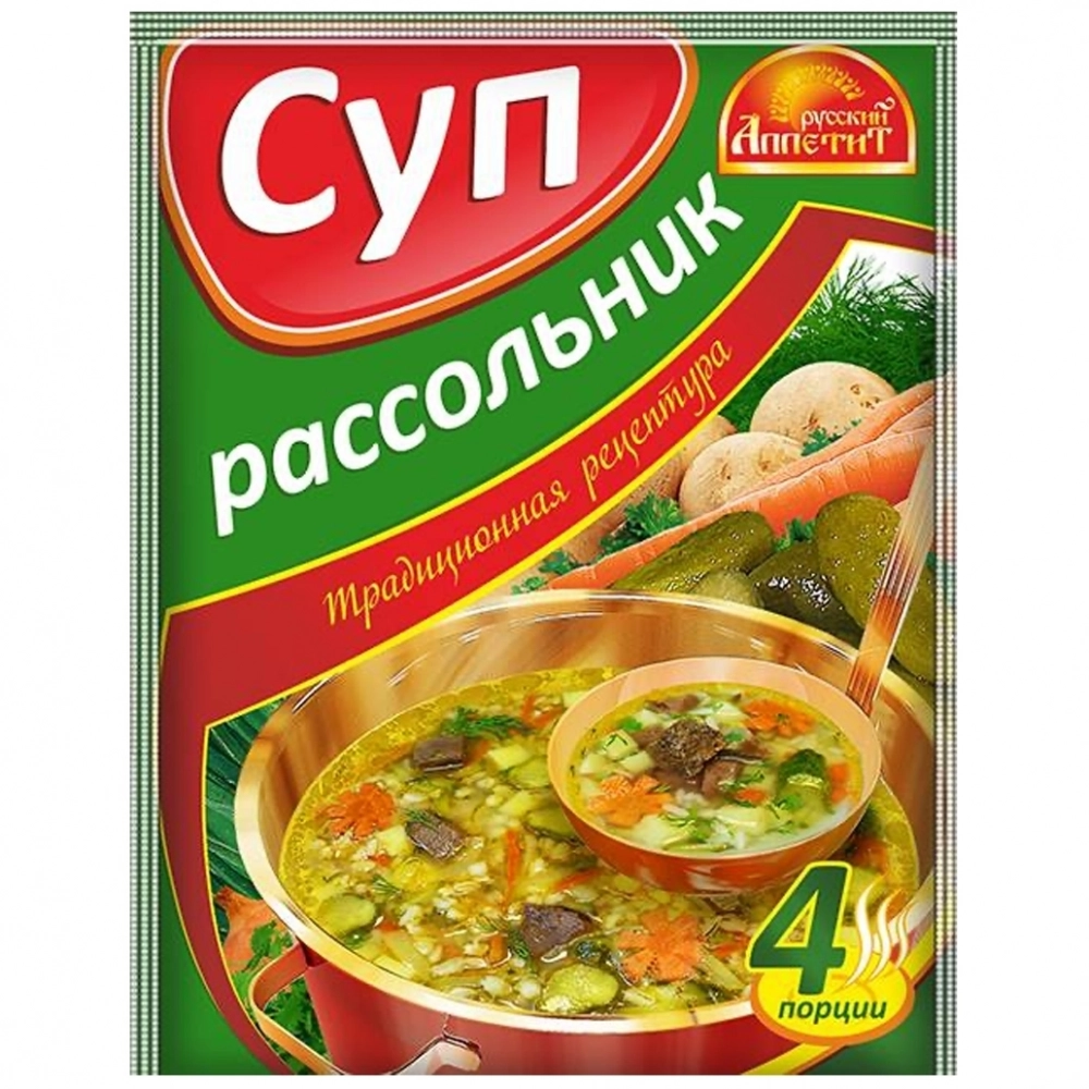 Суп РУССКИЙ АППЕТИТ "Рассольник" 60 г