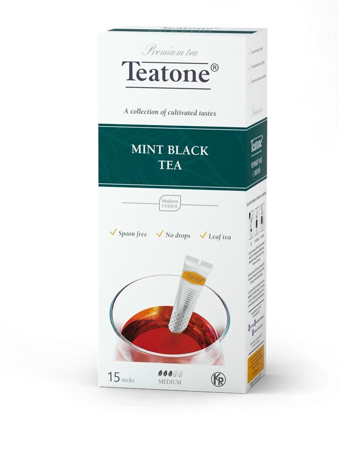 Чай черный TEATONE "Mint" 15х1,8г