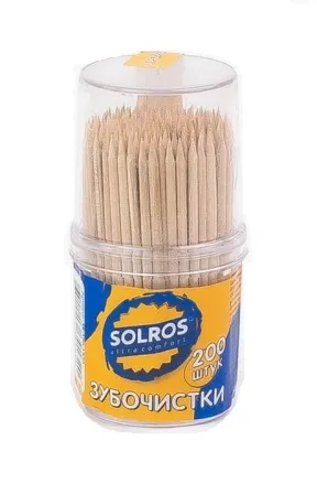 Зубочистки SOLROS деревянные 200 шт