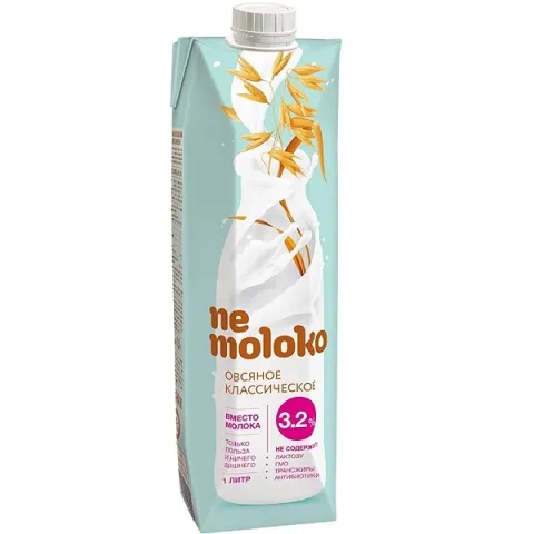 Напиток NE MOLOKO "Овсяный" классический с кальцием и витамином В2 1 л 3,2%