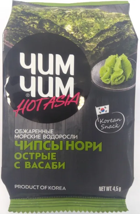 Чипсы-нори ЧИМ-ЧИМ "Острые с васаби" 4,5 г