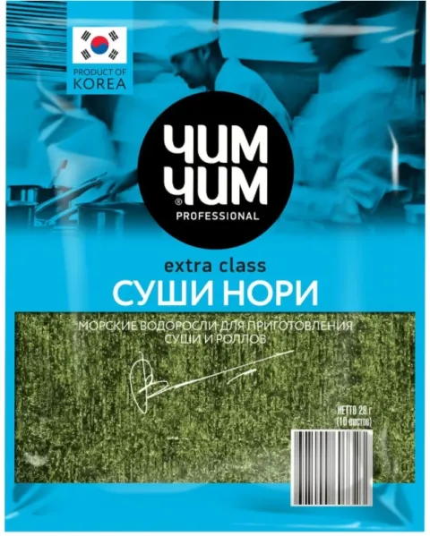 Водоросли ЧИМ-ЧИМ "Нори" сушеные 10 листов 24 г