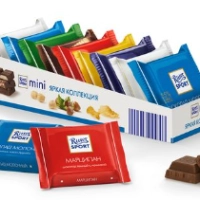 Шоколад RITTER SPORT Mini "Яркая коллекция" в ассортименте 9 &times; 16,67 г