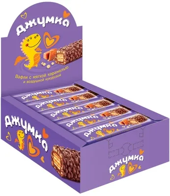 Вафли Джумка с мягкой карамелью и воздушной кукурузой 37г Яшкино