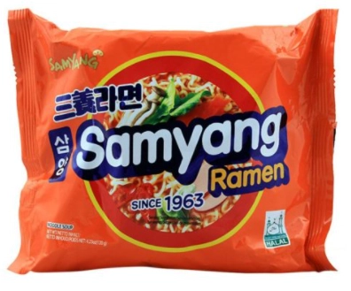 Лапша быстрого приготовления SAMYANG "Ramen" говядина и ветчина 120 г