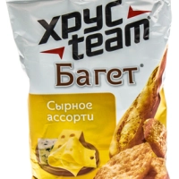 Сухарики ХРУСTEAM пшеничные багет сырное ассорти 60 г