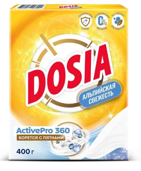 Порошок стиральный DOSIA "Optima Альпийская свежесть" автомат 400 г