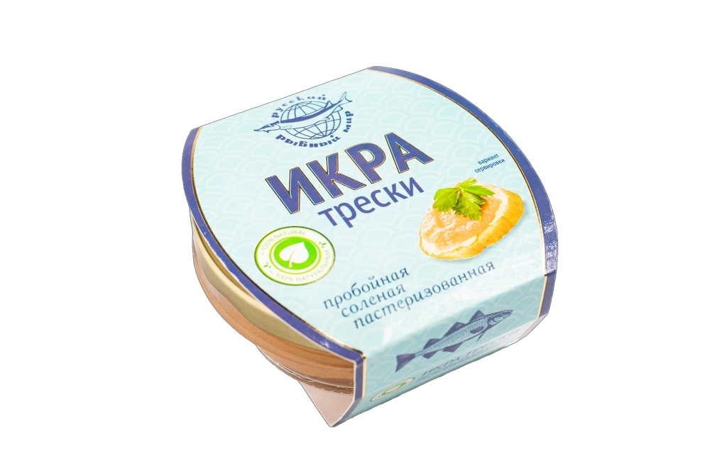 Икра трески пробойная соленая пастеризованная 100 г