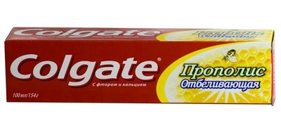 Зубная паста COLGATE &laquo;Прополис. Отбеливающая&raquo; 100 мл, картонная коробка