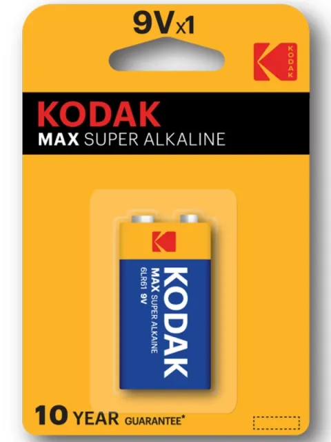 Батарейка KODAK MAX SUPER ALKALINE 6LR61 щелочная 1 шт.