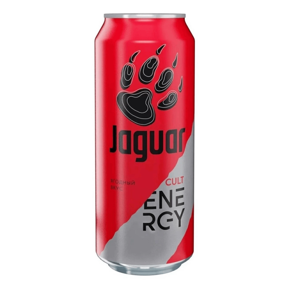 Напиток энергетический JAGUAR Cult ягодный 0,45 л, жестяная банка