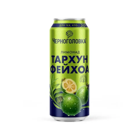 Напиток ЧЕРНОГОЛОВКА "Тархун-фейхоа" сильногазированный 0.45 л