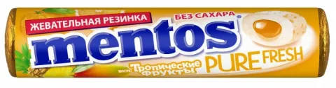 Жевательная резинка MENTOS "Pure Fresh" со вкусом тропических фруктов 15.5 г