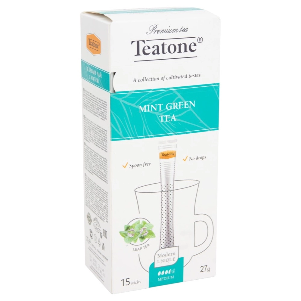 Чай зеленый TEATONE "Mint" 15 &times; 1,8 г