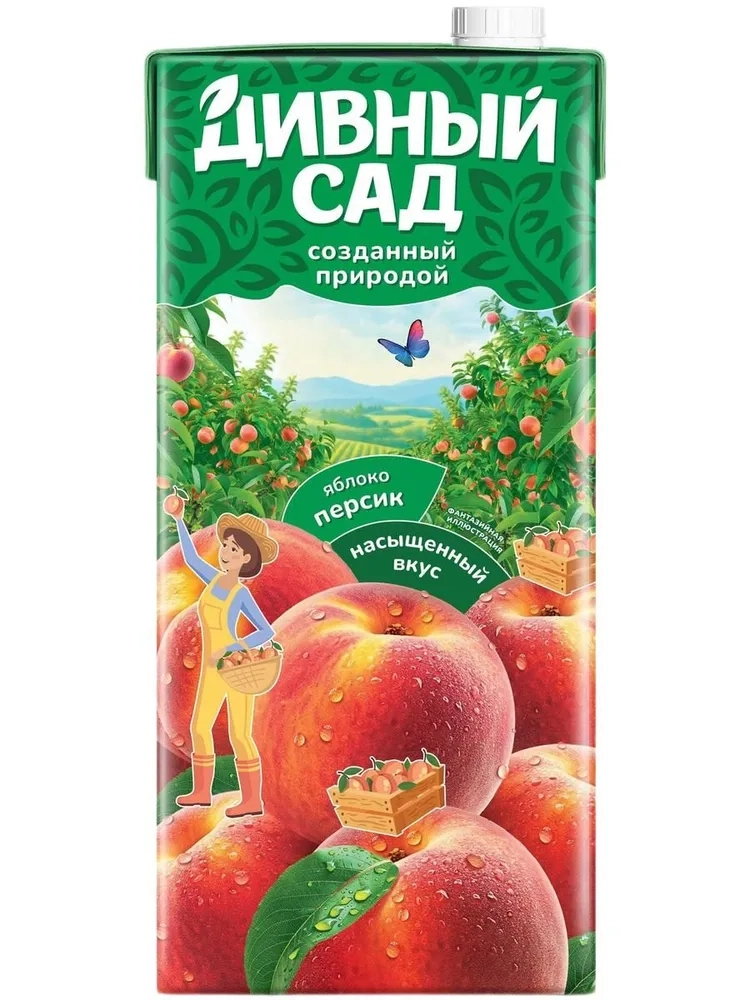 Нектар ДИВНЫЙ САД яблочно-персиковый 1 л