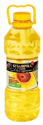 Масло подсолнечное КУБАНОЧКА рафинированное 2 л
