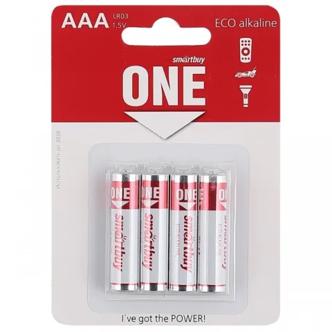 Батарейка SMARTBUY ONE ECO (арт. SOBA-3A04B-Eco) ААА щелочная 4 шт.