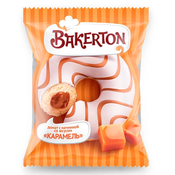Донат глазированный Bakerton карамель 67 г
