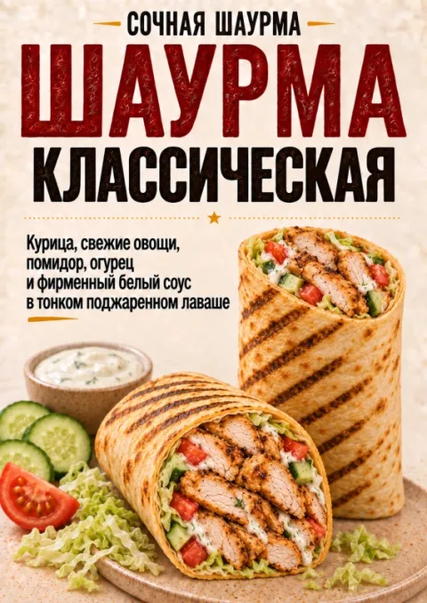 Шаурма с курицей  1 кг. ИП Купреев