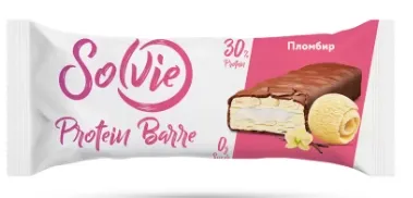 Батончик SOLVIE "Protein Barre"  протеиновые со вкусом пломбира в глазури 50 г