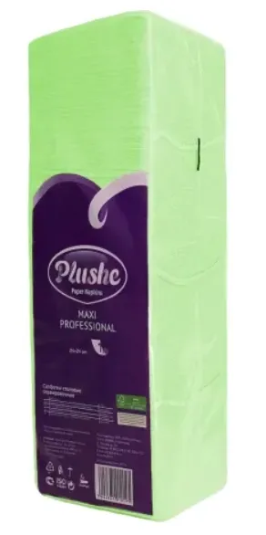Салфетки Бумажные Plushe Maxi Professional, однослойные, с тиснением, белого/пастельных цветов, 500 листов (Желтый)