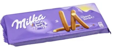 Печенье-палочки MILKA Lila Stix покрытые молочным шоколадом 112 г