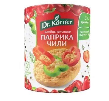 Хлебцы DR. KORNER "Рисовые" с паприкой и чили 80 г