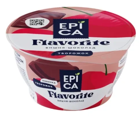 Десерт творожный EPICA "Flavorite" вишня-шоколад 130 г 8,1%