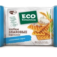 Вафли ECO-BOTANICA "Вафельные хлебцы злаковые с творожным сыром" с жировой начинкой 75 г