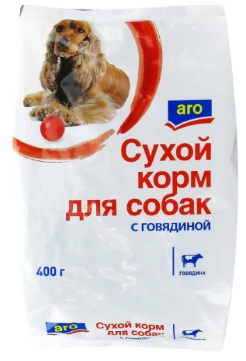 Корм ARO для собак с говядиной 400 г