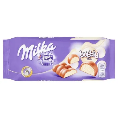 Шоколад MILKA "Bubbly White" белый пористый 95 г