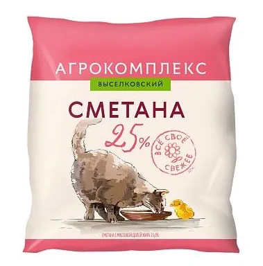 Сметана АГРОКОМПЛЕКС 400 г 25%