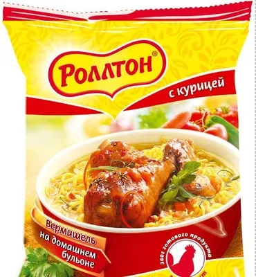 Вермишель РОЛЛТОН с курицей быстрого приготовления 60 г