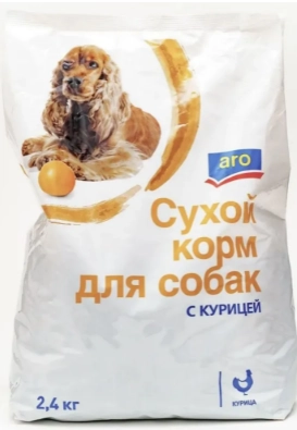 Корм для собак ARO с курицей для собак 2,4 кг