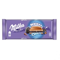 Шоколад MILKA "Oreo" молочный с ванильной начинкой  и печеньем 300 г