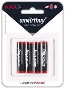 Батарейка SMARTBUY "Super Heavy Duty" ААА солевая 4 шт.