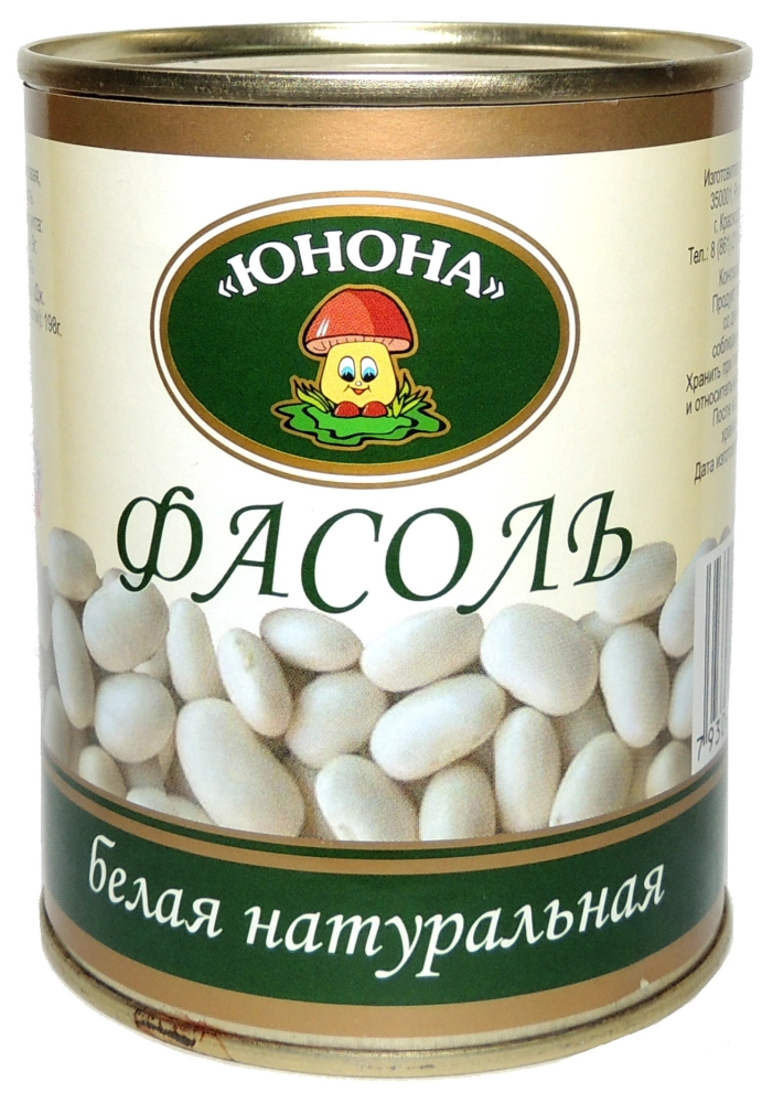 Фасоль ЮНОНА белая натуральная 360 г